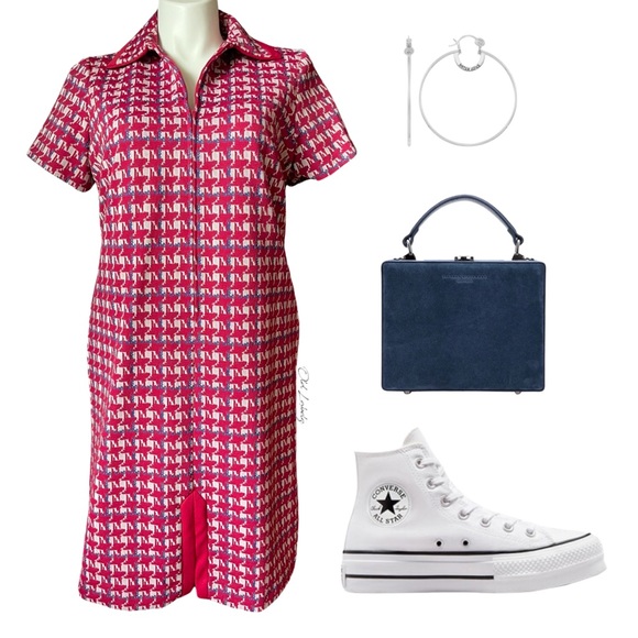 VINTAGE POLYESTER KNIT DRESS - Picture 10 of 11